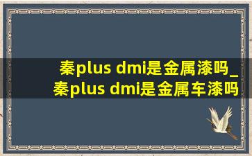 秦plus dmi是金属漆吗_秦plus dmi是金属车漆吗